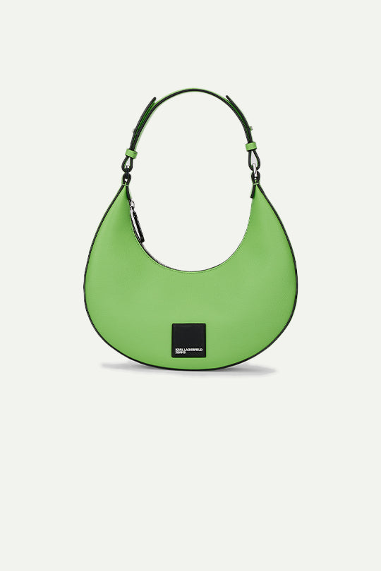 תיק כתף Small Half Moon של Karl Lagerfeld לנשים בצבע ירוק