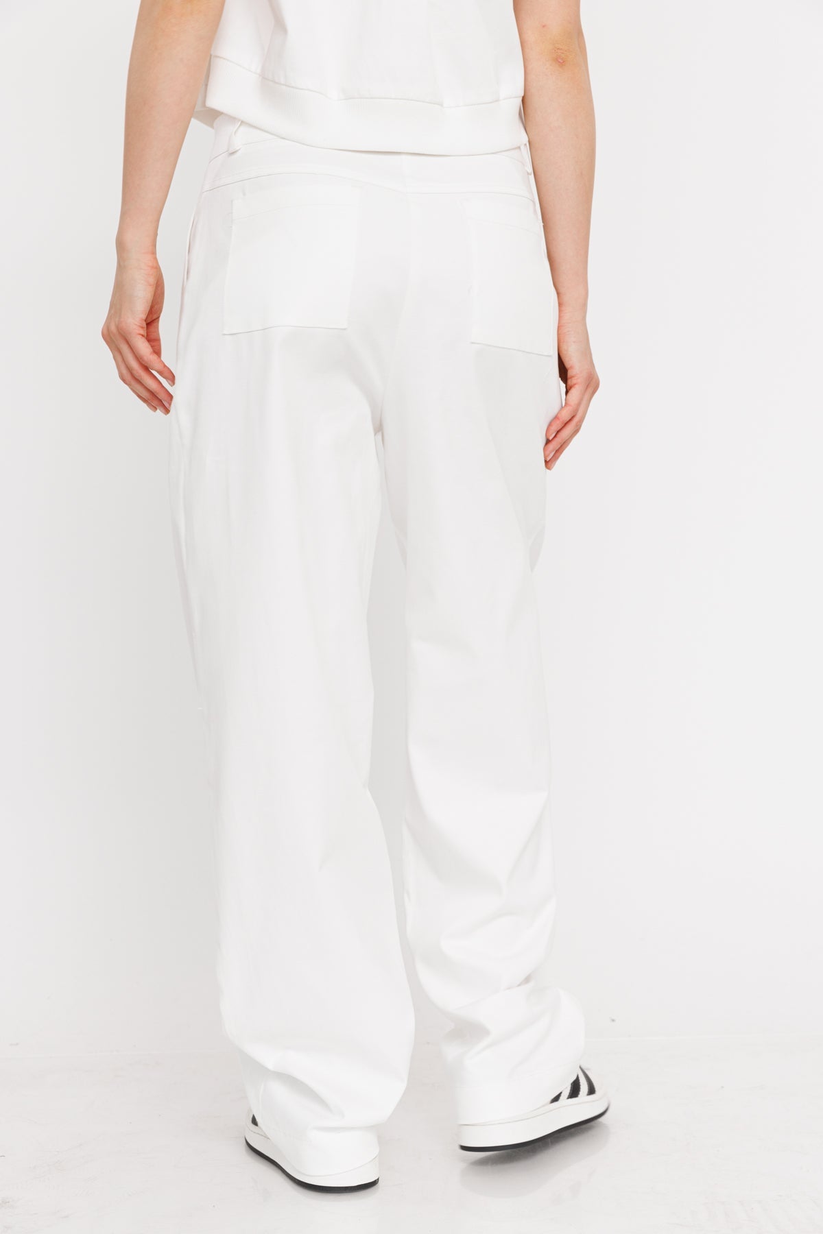 מכנסיים רחבים Oasis בצבע לבן