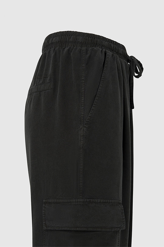 מכנסי קרגו EVA Pepe Jeans לנשים בצבע אפור עם מותן אלסטית