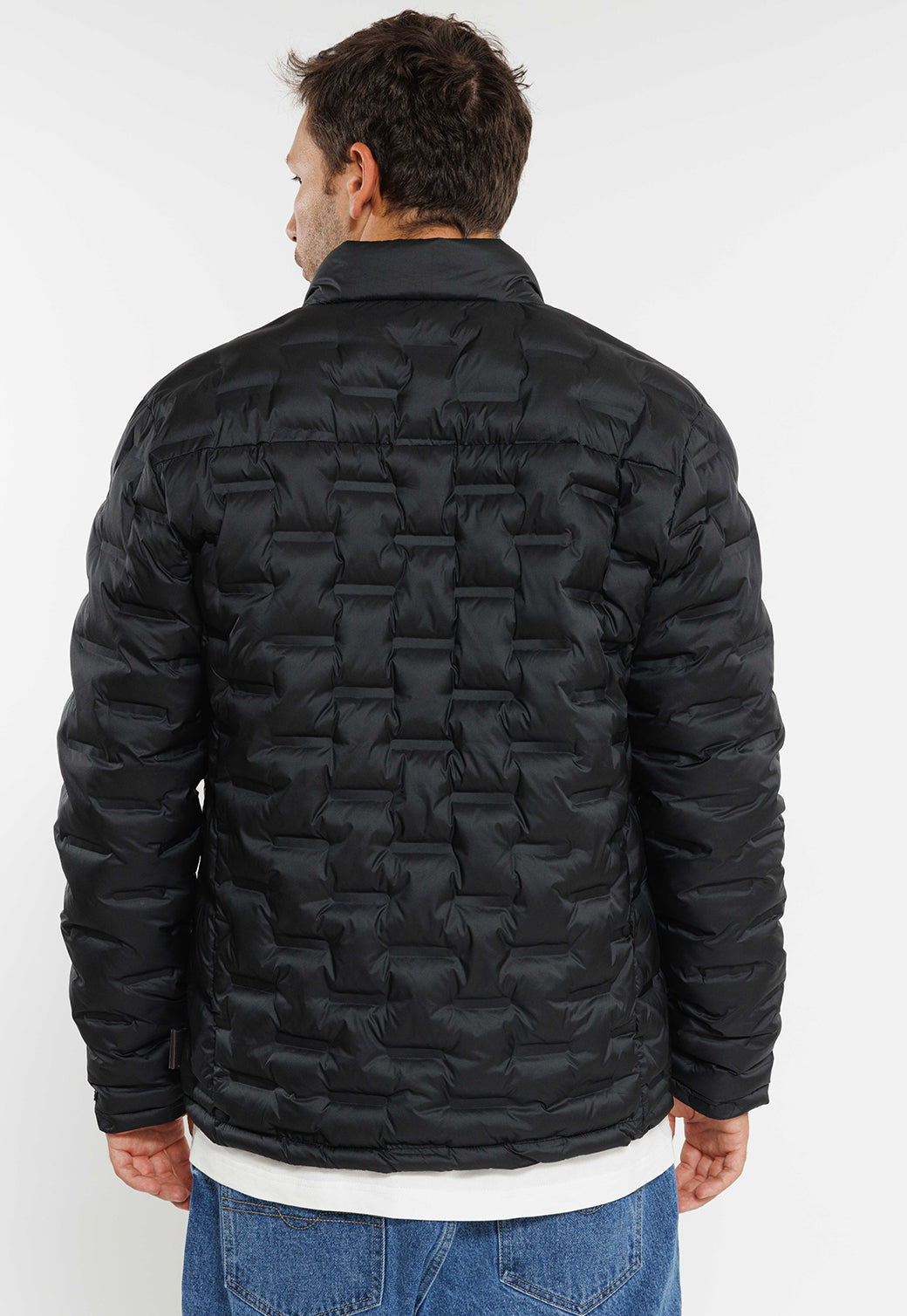 מעיל פוך קליל בצבע שחור לגברים