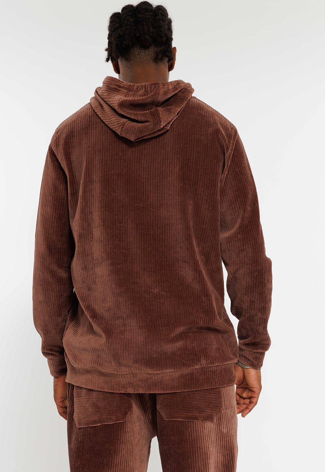 קפוצ'ון קטיפה חום לגברים