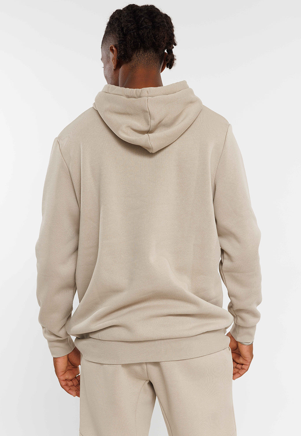 קפוצ'ון עם כיס לגברים בצבע אפור ושמנת