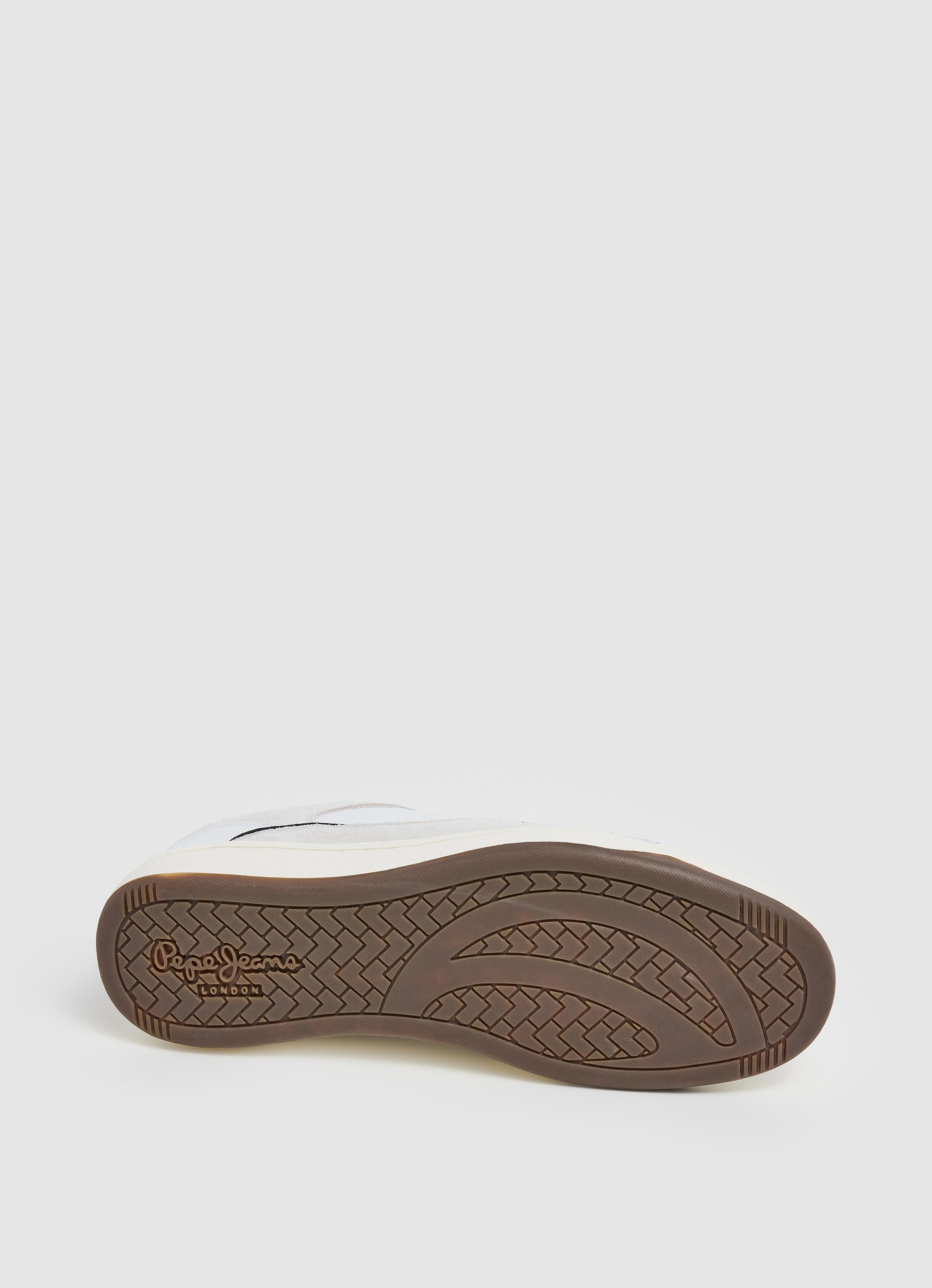 סניקרס לגברים בעיצוב רטרו בצבע לבן ואפור