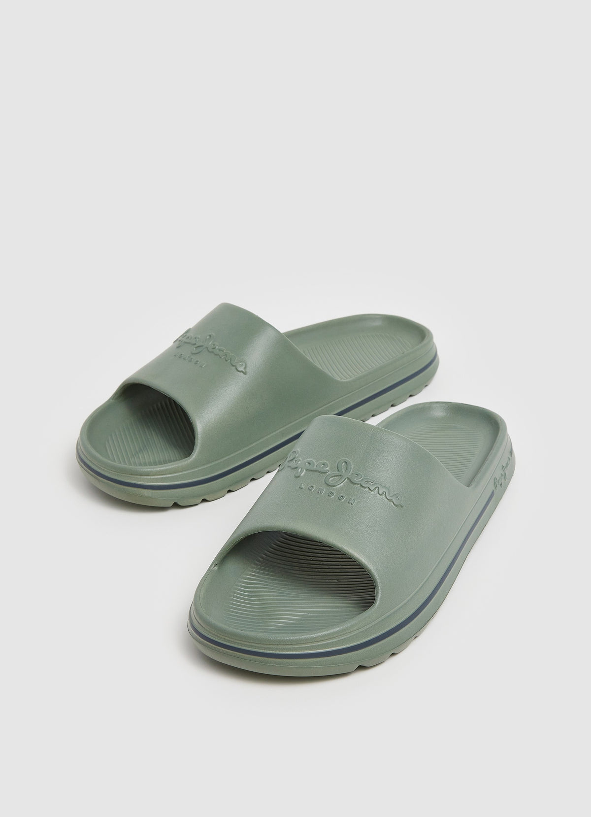 כפכפי BEACH SLIDE של Pepe Jeans לגברים בצבע ירוק זית