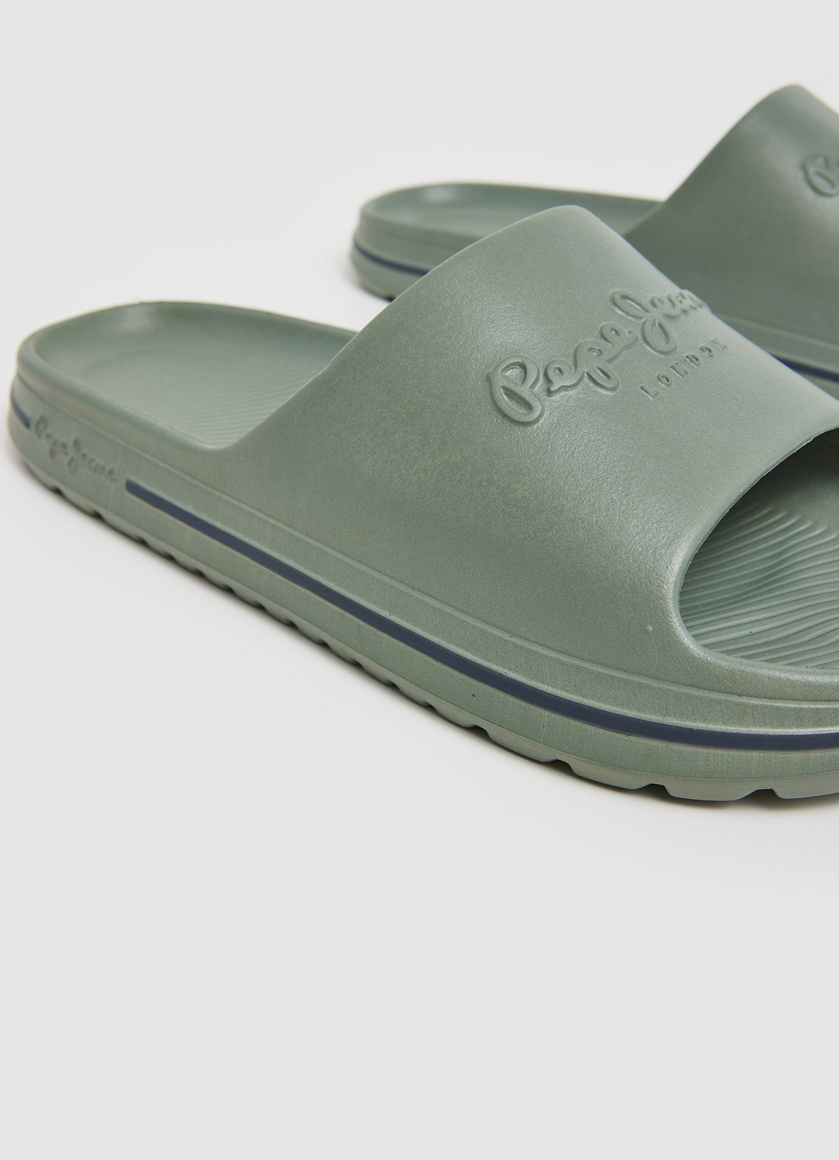 כפכפי BEACH SLIDE של Pepe Jeans לגברים בצבע ירוק זית