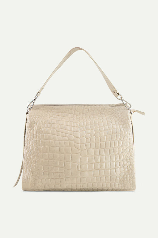 תיק Gemma בצבע קרם בז'