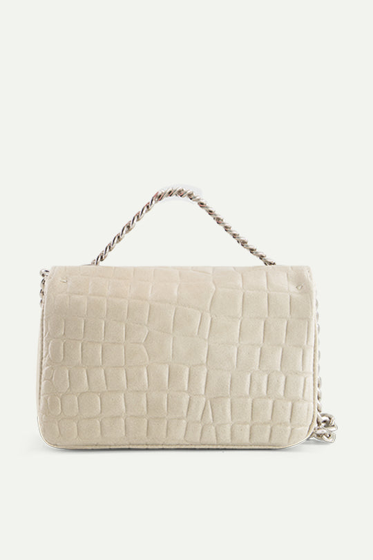 תיק כתף Barbara בגוון קרם