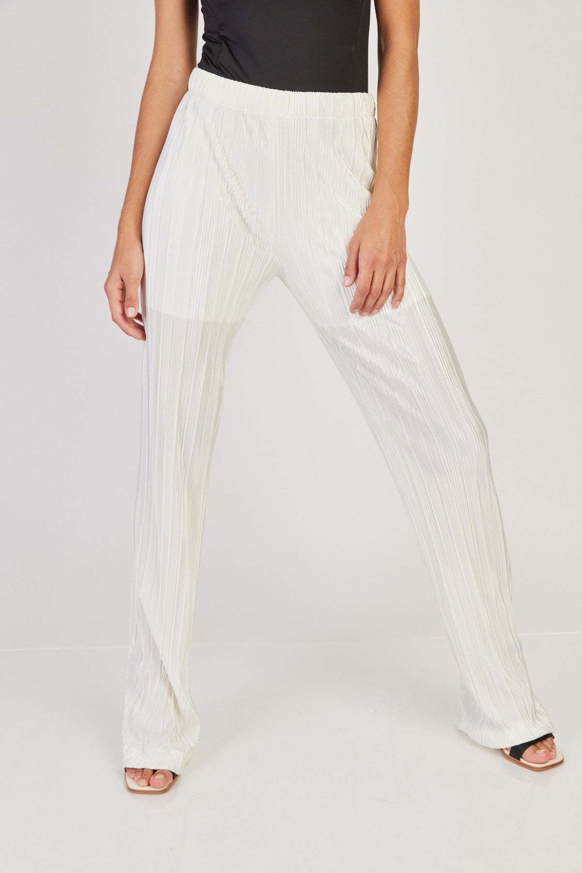 מכנסי Amber בצבע שמנת