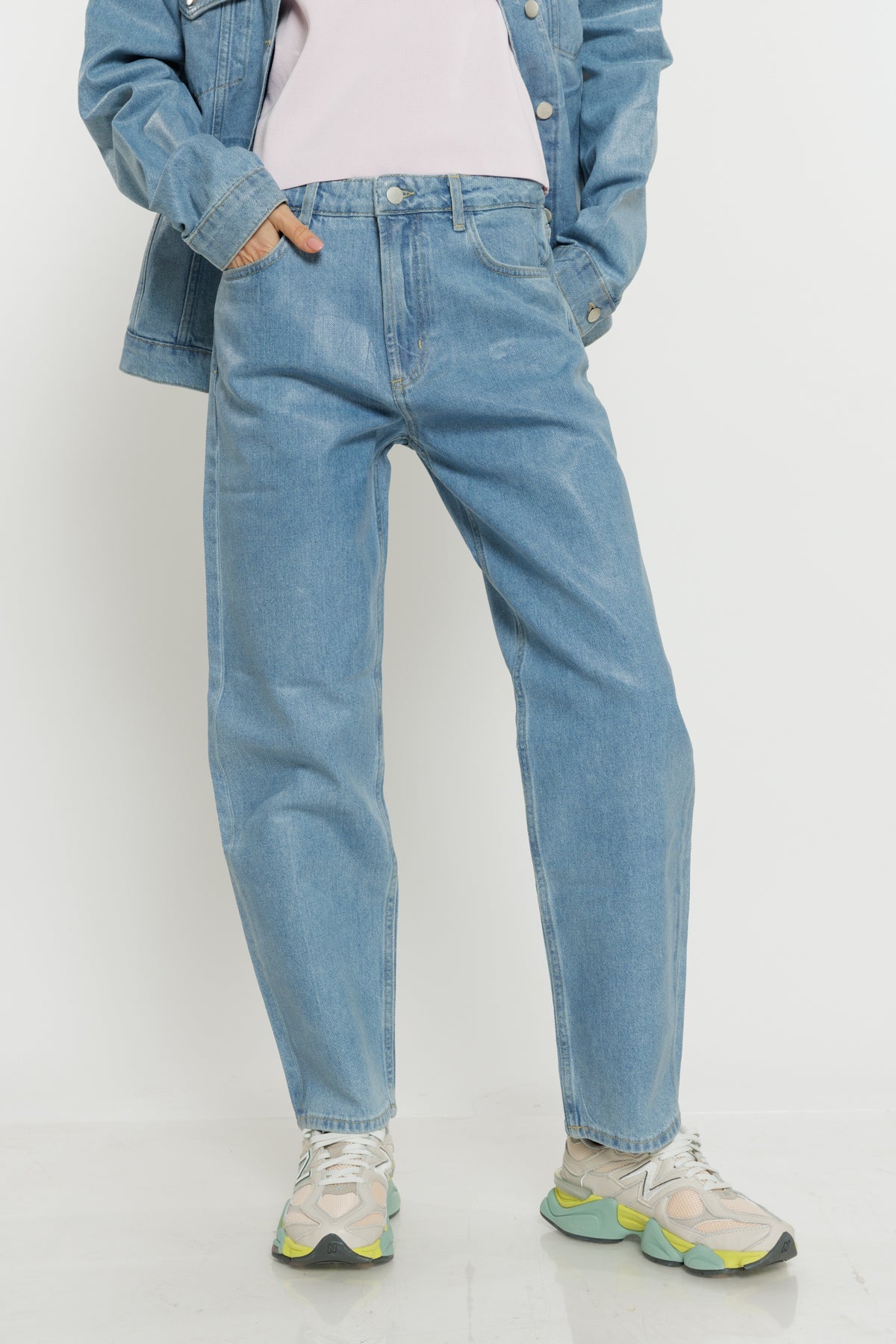 ג׳ינס PRATO בצבע כחול משופשף