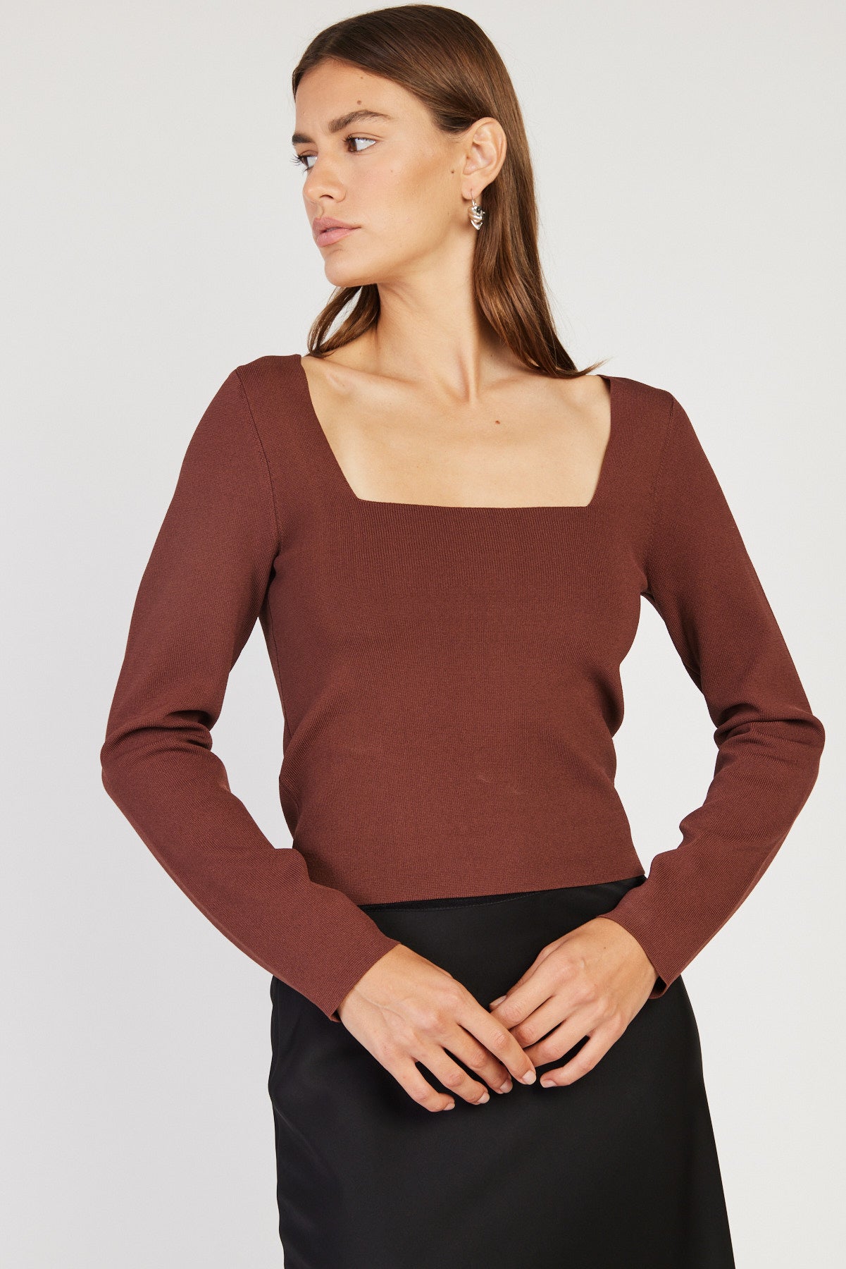 חולצת טרפז Nelly בצבע חום