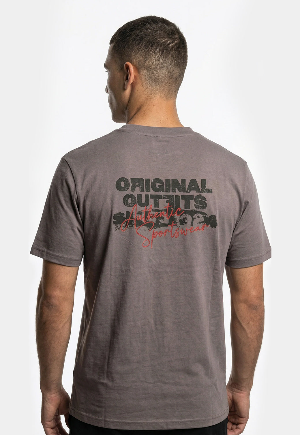 טי שירט UMBRO לגברים בצבע אפור כהה עם הדפס Original Outfits בגב