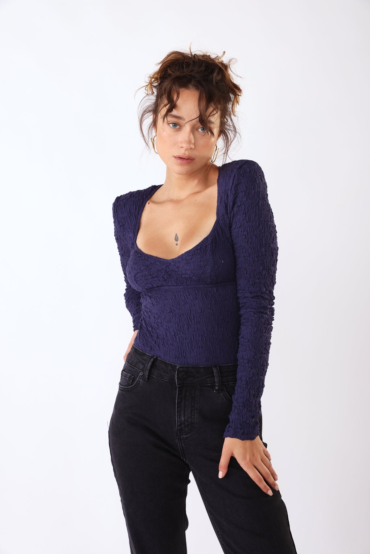 בגד גוף יעל בצבע כחול