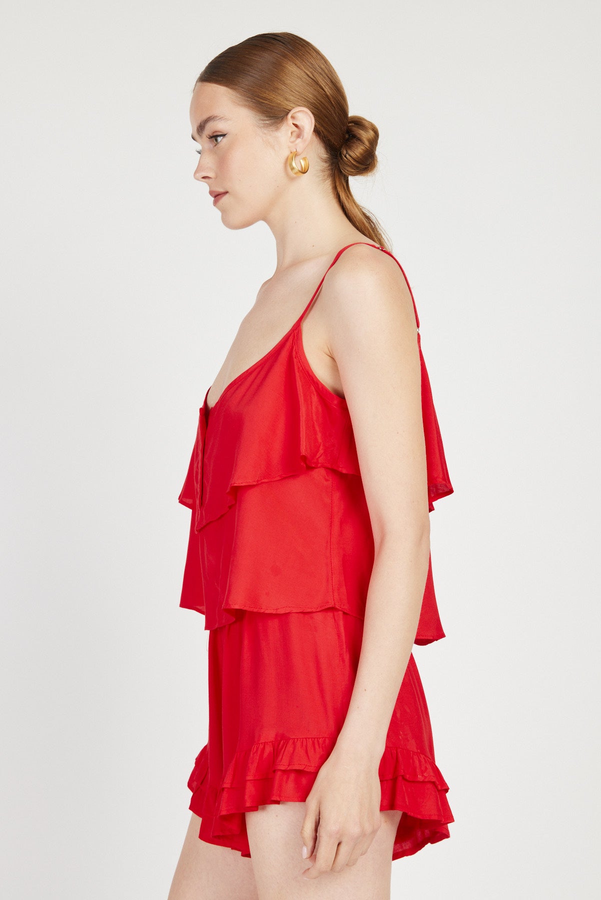 גופיית שכבות אדלה בצבע אדום