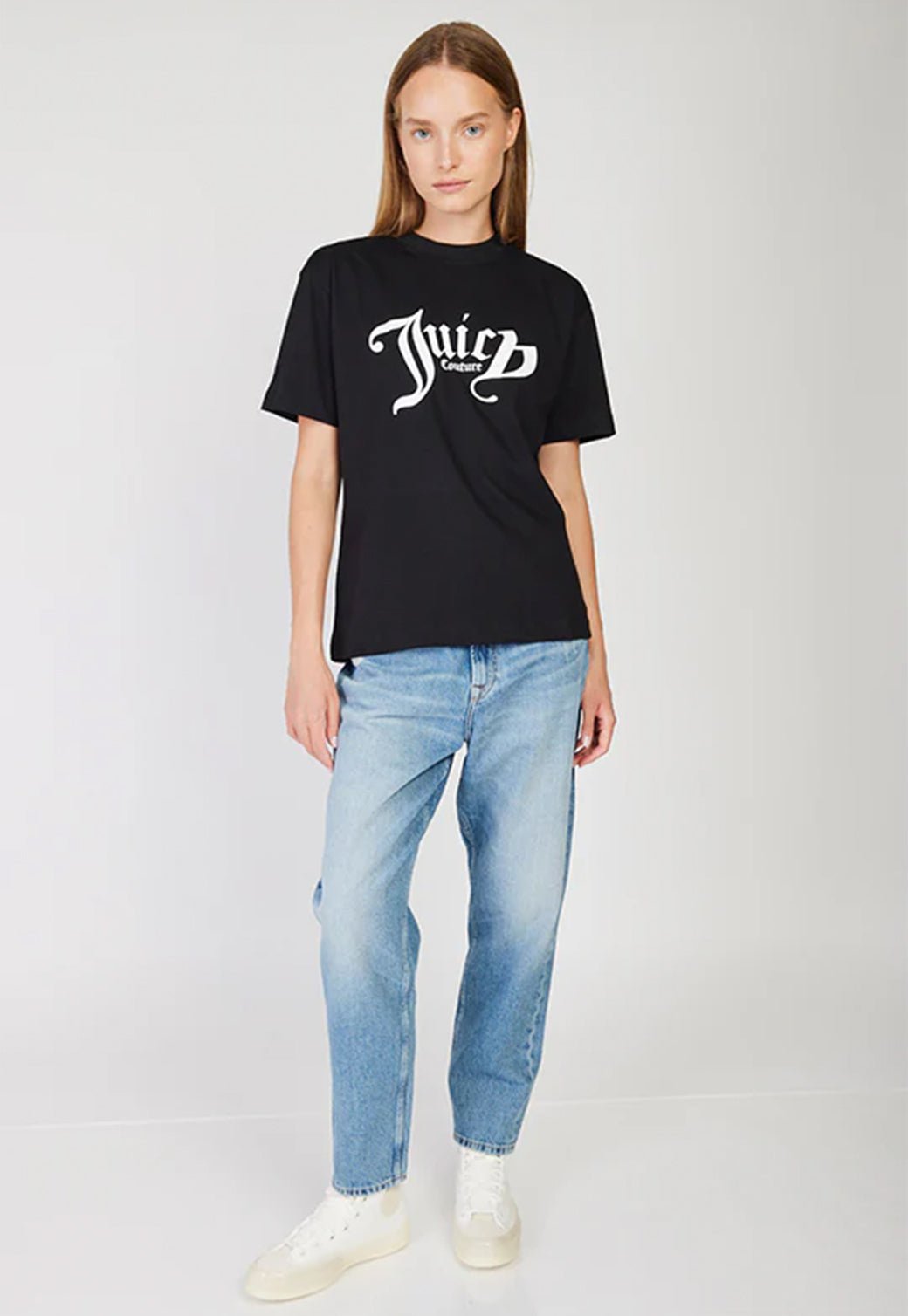 טי - שירט JUICY עם הדפס לוגו בצבע שחור - Juicy Couture