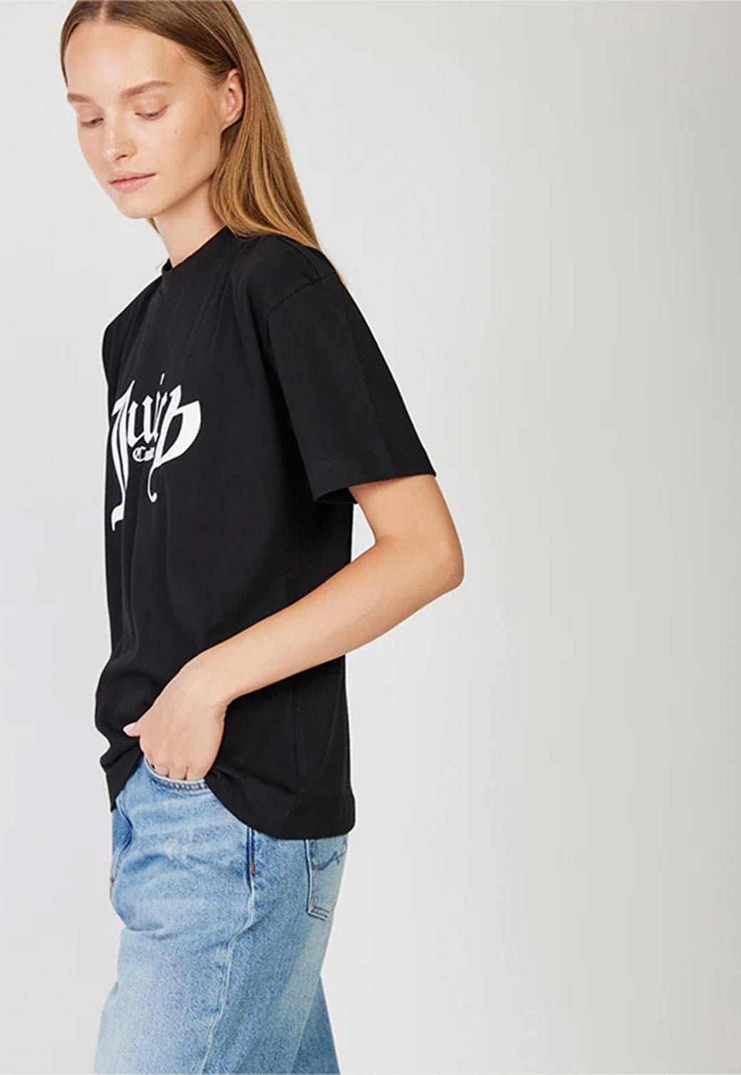 טי - שירט JUICY עם הדפס לוגו בצבע שחור - Juicy Couture