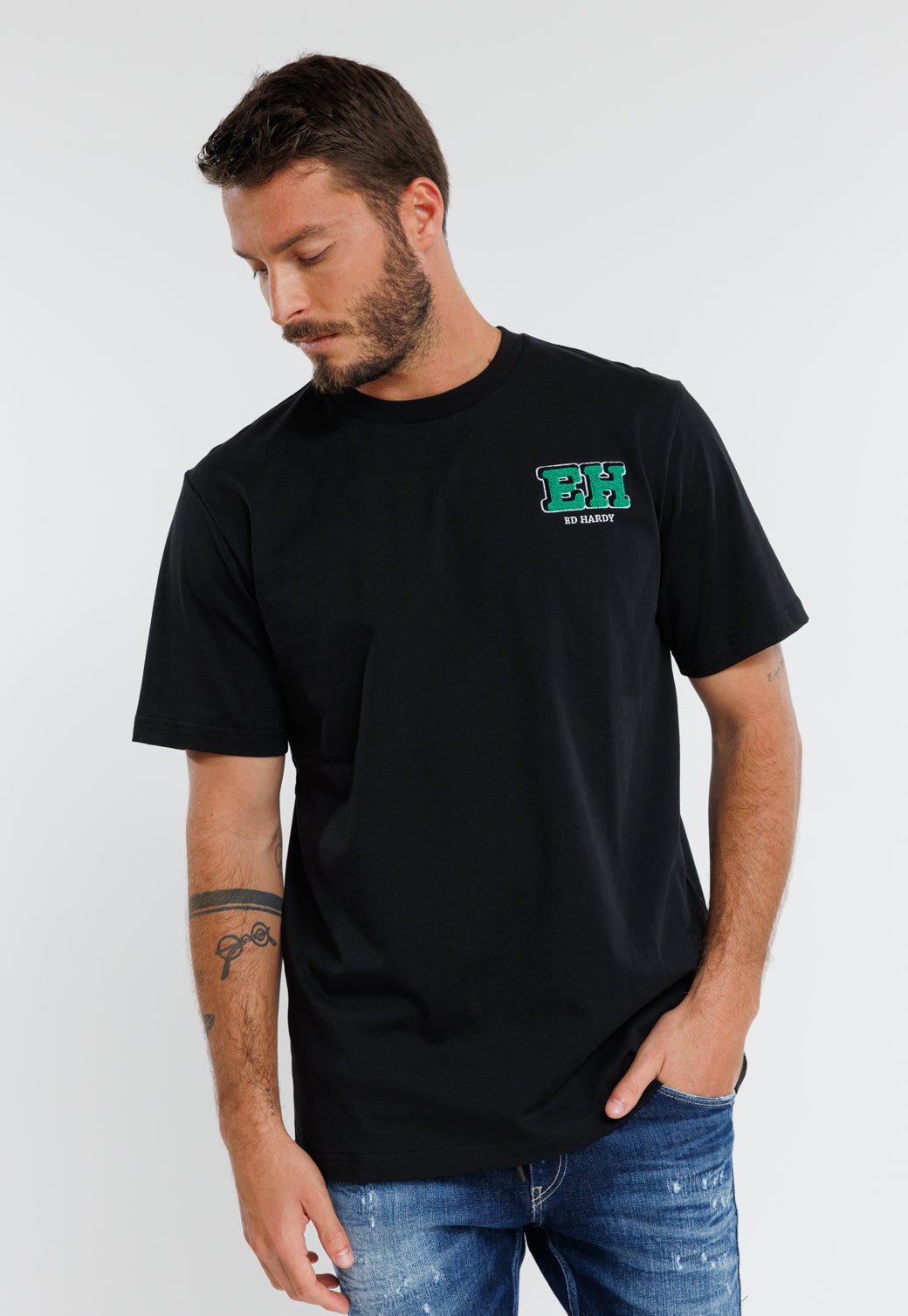 טי שירט קצרה EH גברים - Ed Hardy