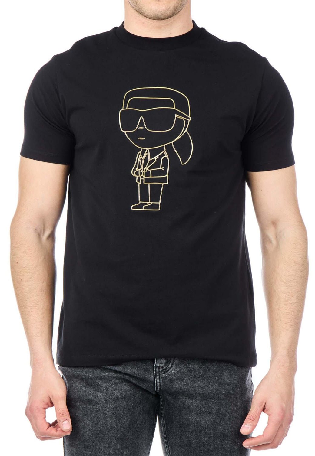 טי שירט קצרה Gold Karl גברים - Karl Lagerfeld