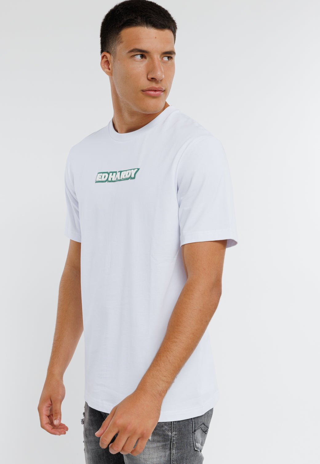 טי שירט קצרה Hardy Contur גברים - Ed Hardy