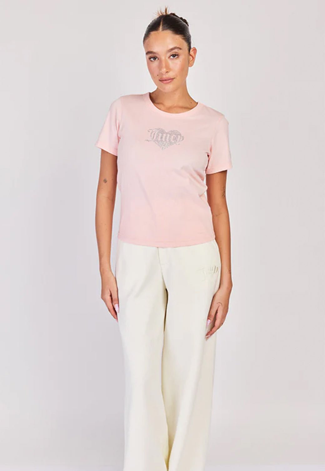 טי שירט קצרה Heartbreaker בצבע ורוד - Juicy Couture