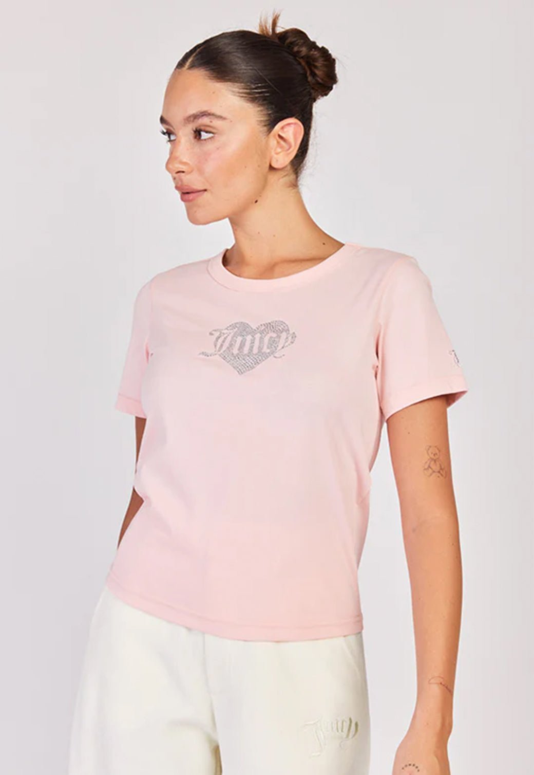 טי שירט קצרה Heartbreaker בצבע ורוד - Juicy Couture