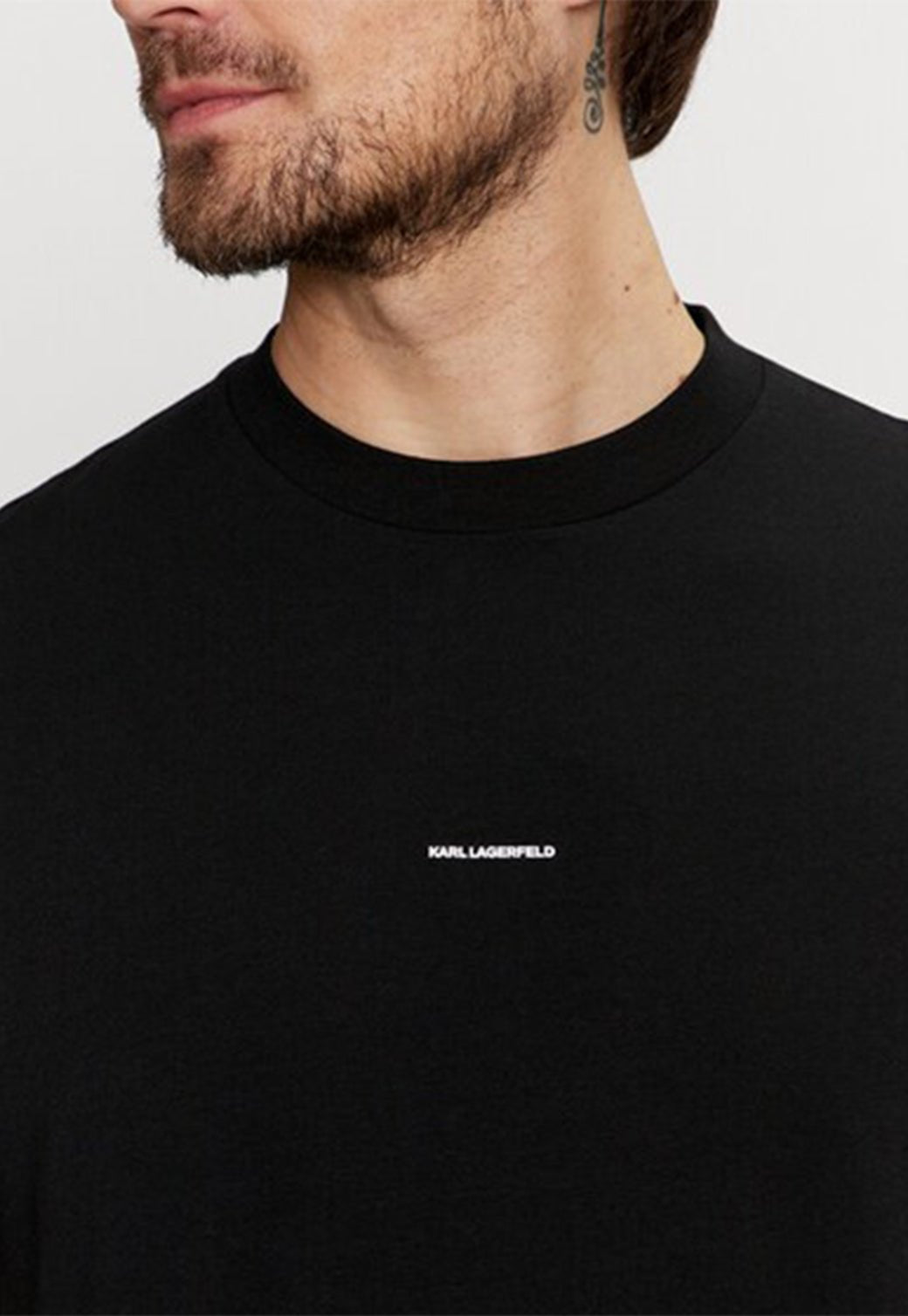 טי שירט קצרה טיפוגרפי Crewneck גברים - Karl Lagerfeld