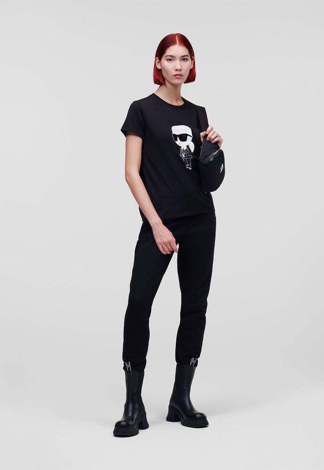 טי שירט קצרה Ikonik Karl נשים - Karl Lagerfeld