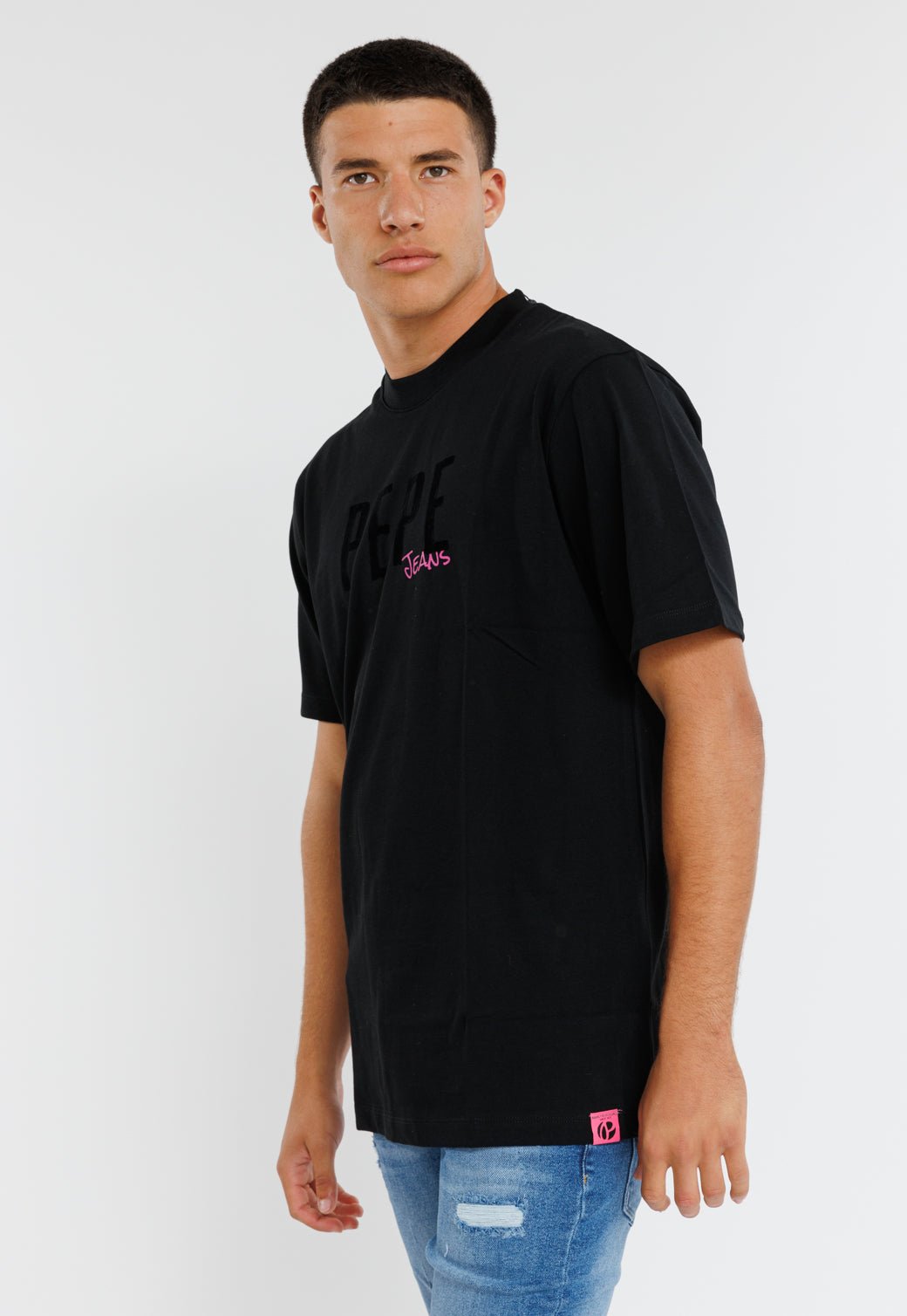 טי שירט קצרה לוגו Rivav גברים - Pepe Jeans