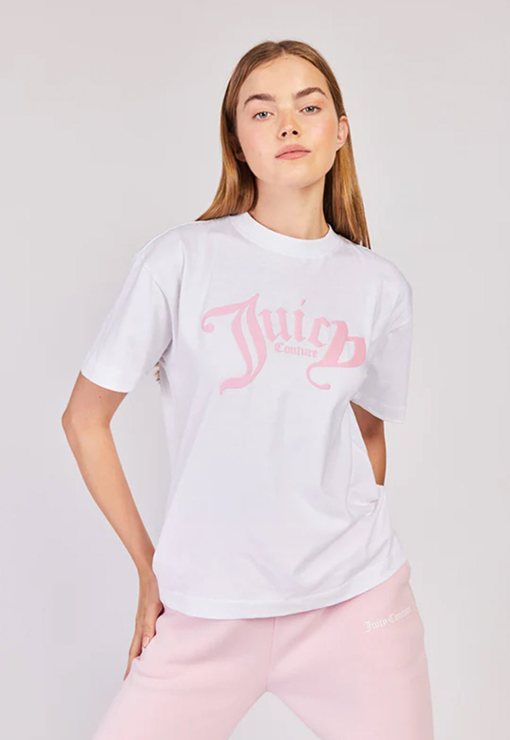 טי שירט קצרה Tape בצבע לבן - Juicy Couture
