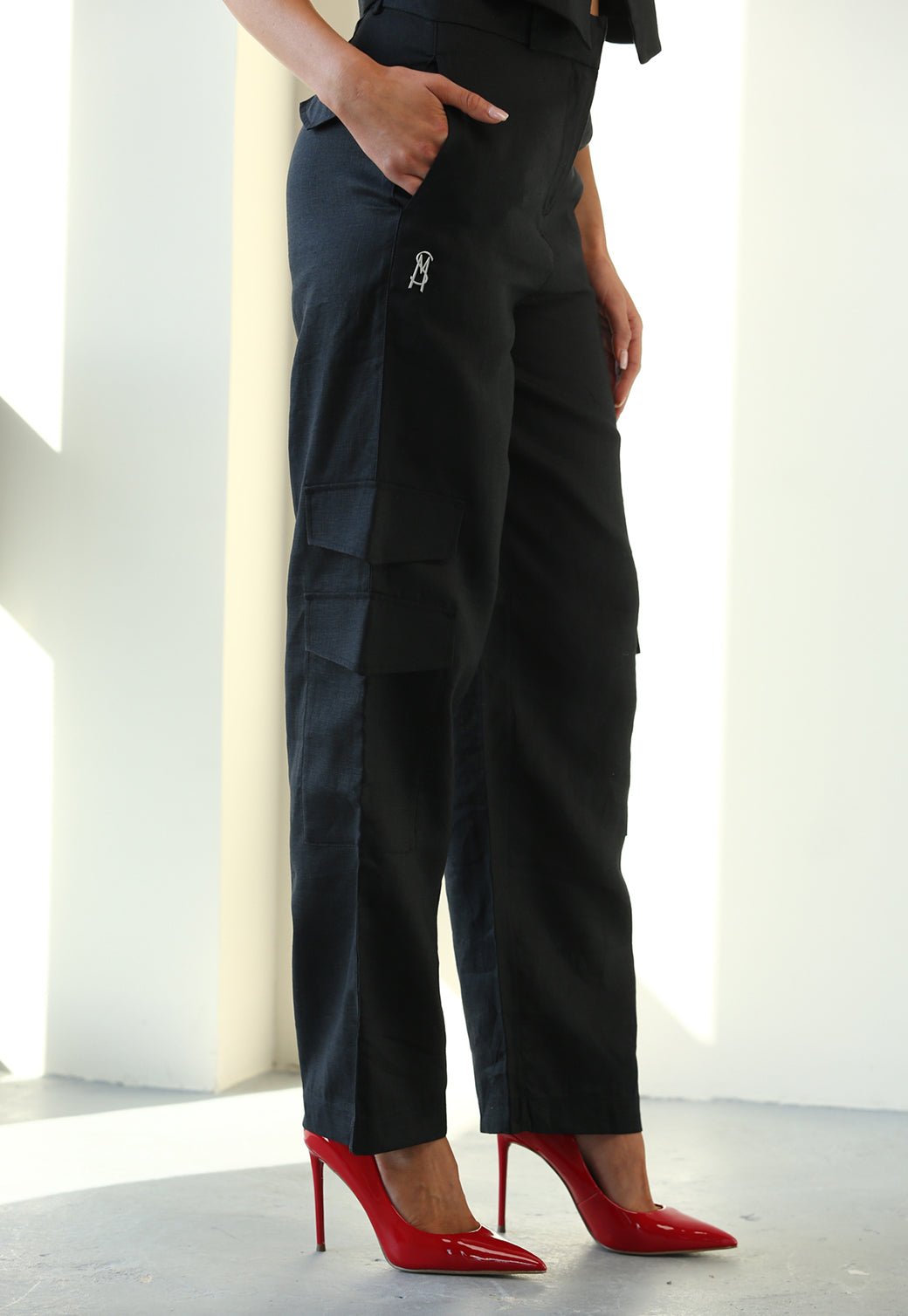 מכנסי פשתן עם כיסים Mew-P נשים - Steve Madden