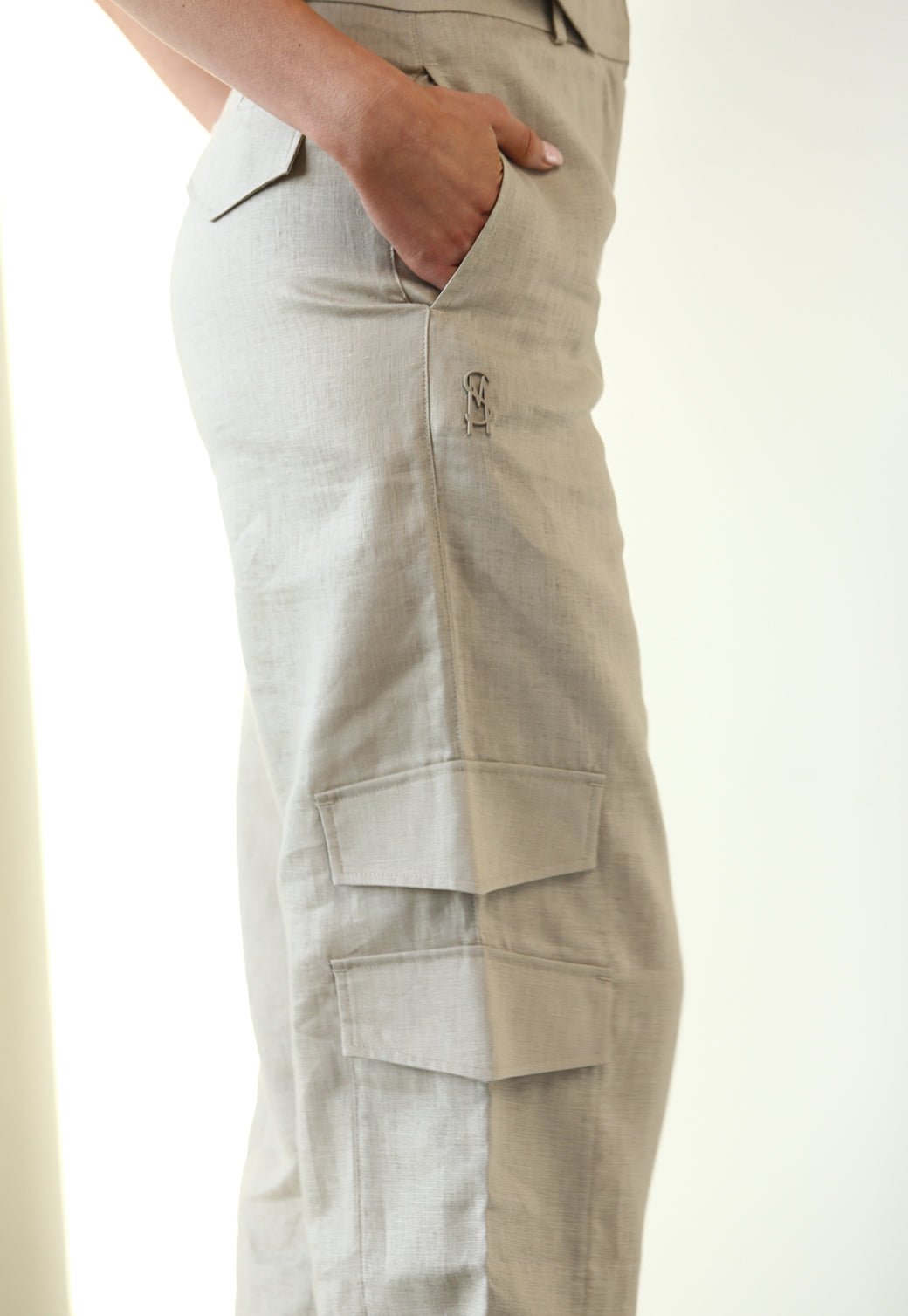 מכנסי פשתן עם כיסים Mew-P נשים - Steve Madden