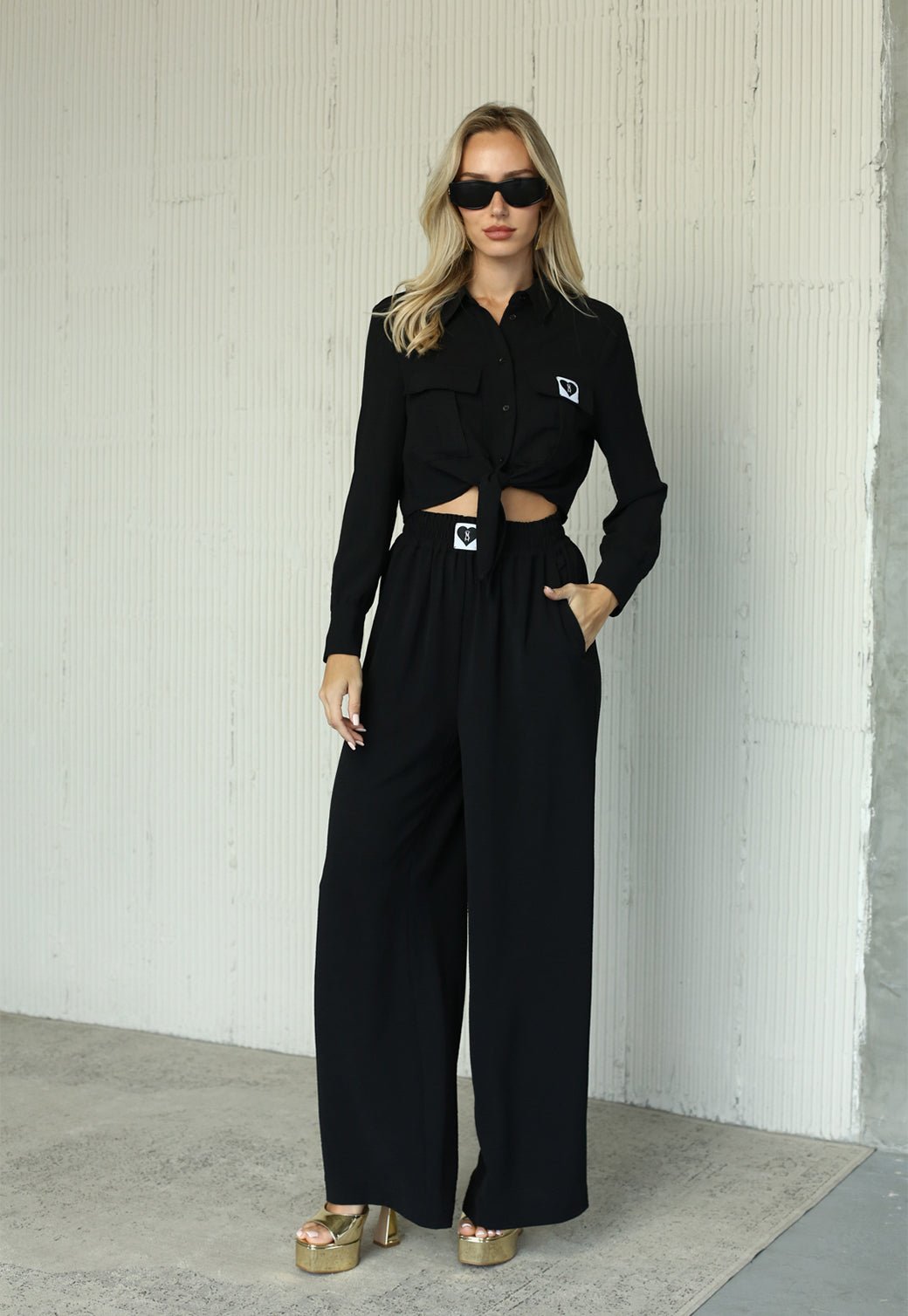 מכנסיים ארוכים Wide Leg Lucca נשים - Steve Madden