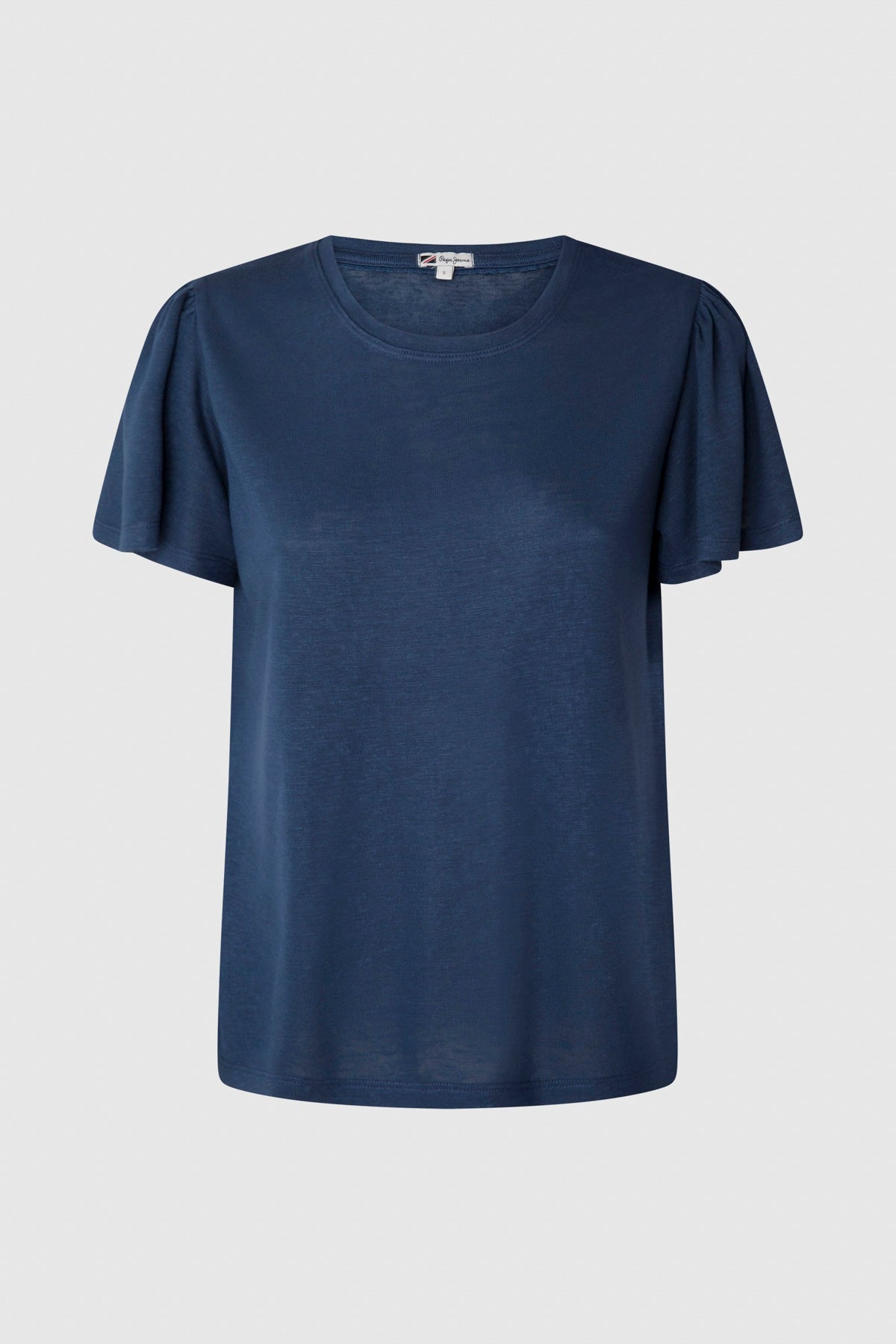 טי שירט Niam Pepe Jeans לנשים בצבע כחול בגזרת בייסיק
