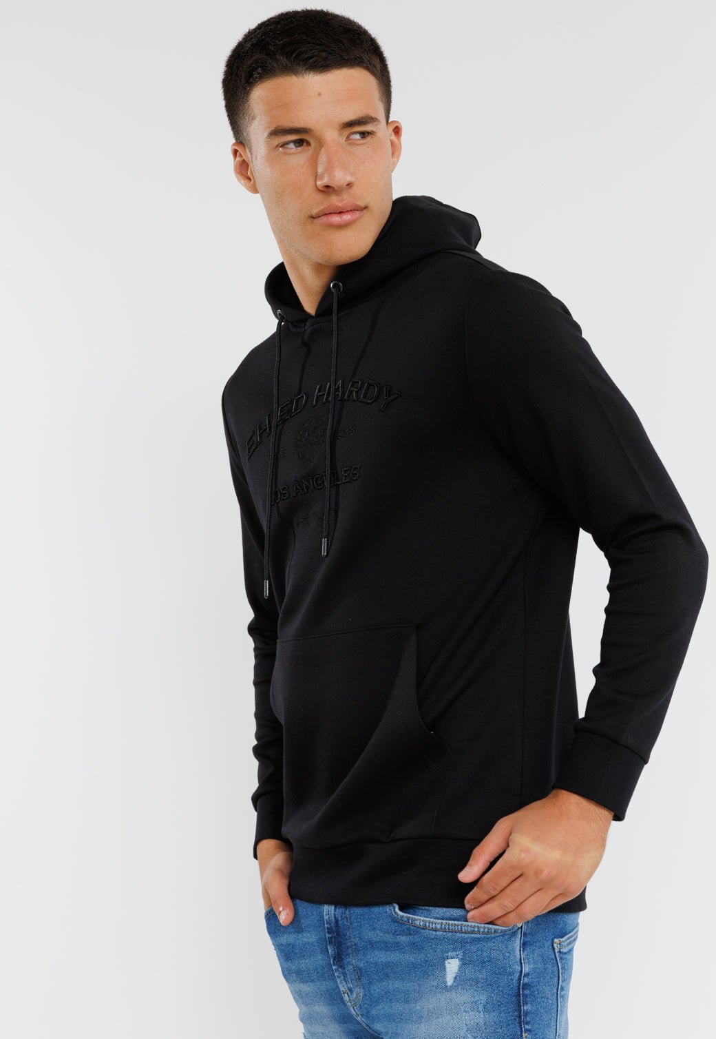 סווטשירט קפוצ'ון Slim גברים - Ed Hardy