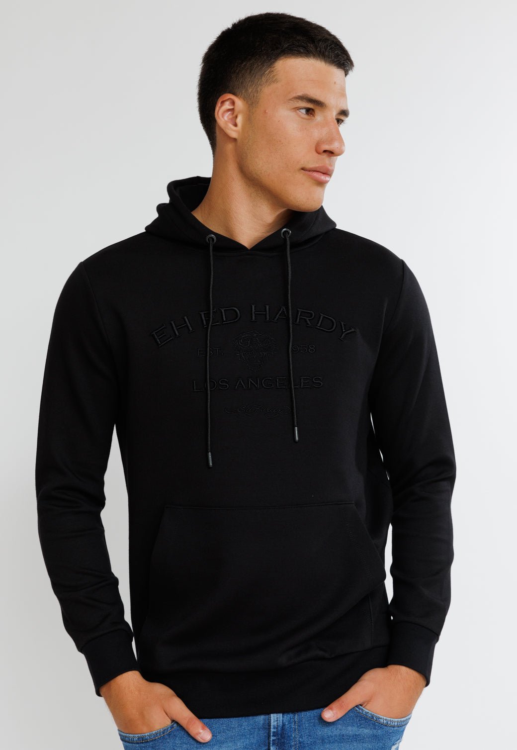 סווטשירט קפוצ'ון Slim גברים - Ed Hardy