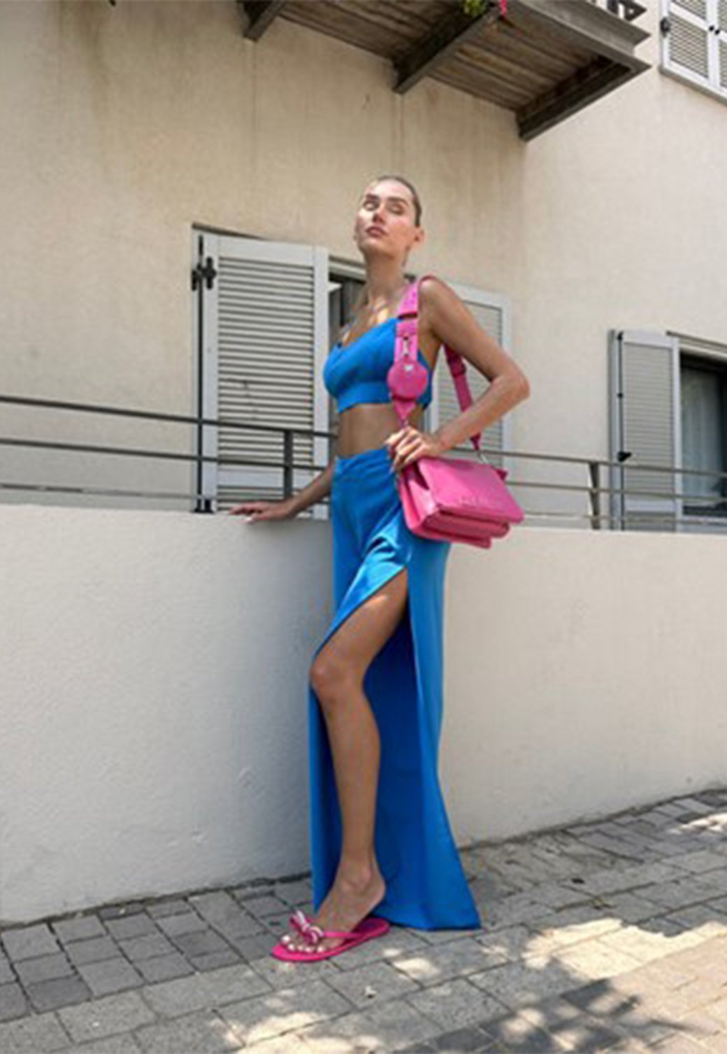 טופ מחויט לנשים NANNY בכחול - Steve Madden
