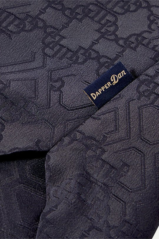 חולצה מכופתרת ג'קארד Puma X Dapper Dan בצבע כחול נייבי