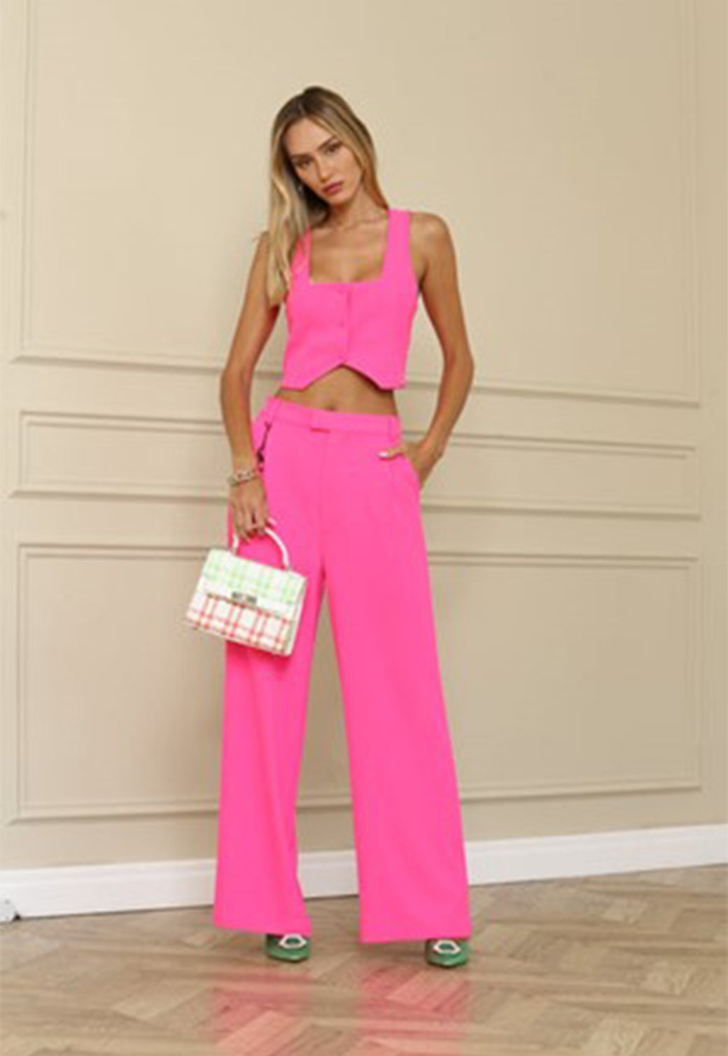 W LONG PANTS NAOMIP NEON PINK - Steve Madden
