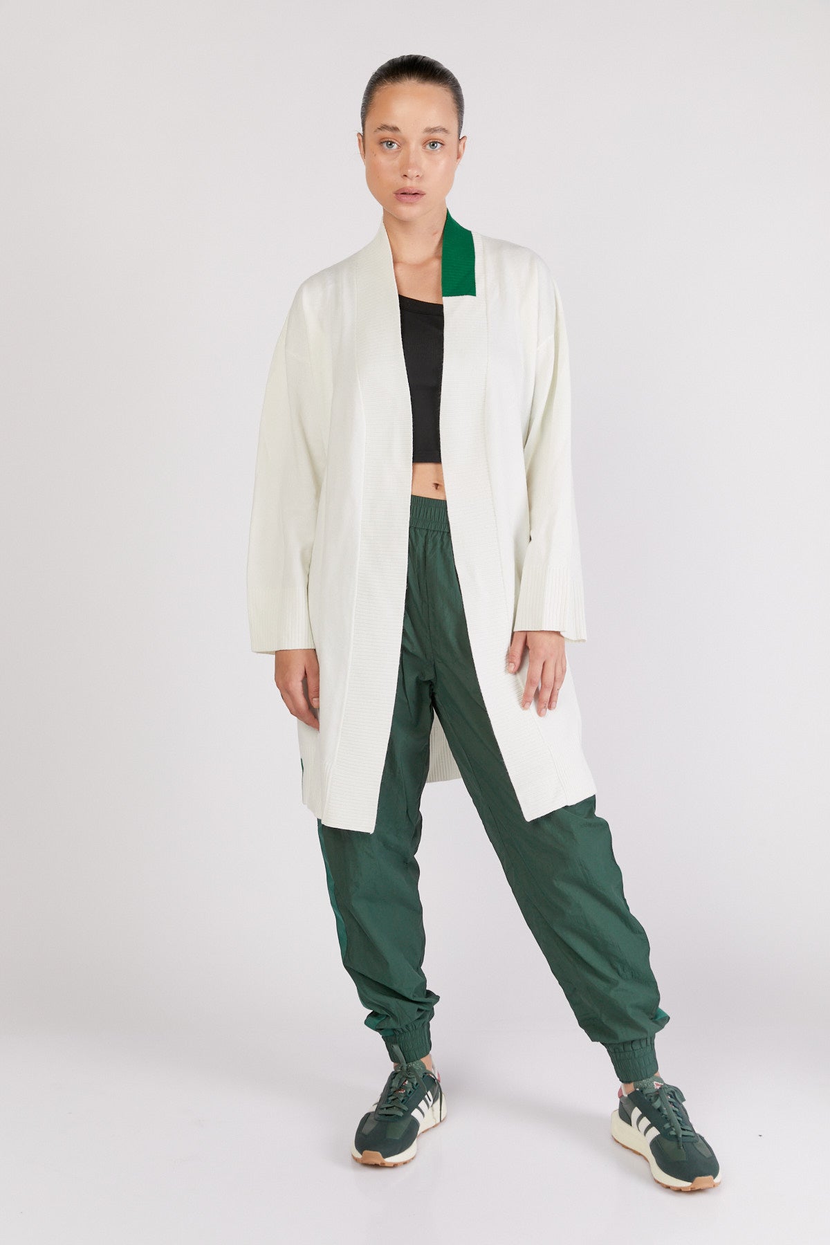 ג'קט סנואו בצבע קרם/ירוק