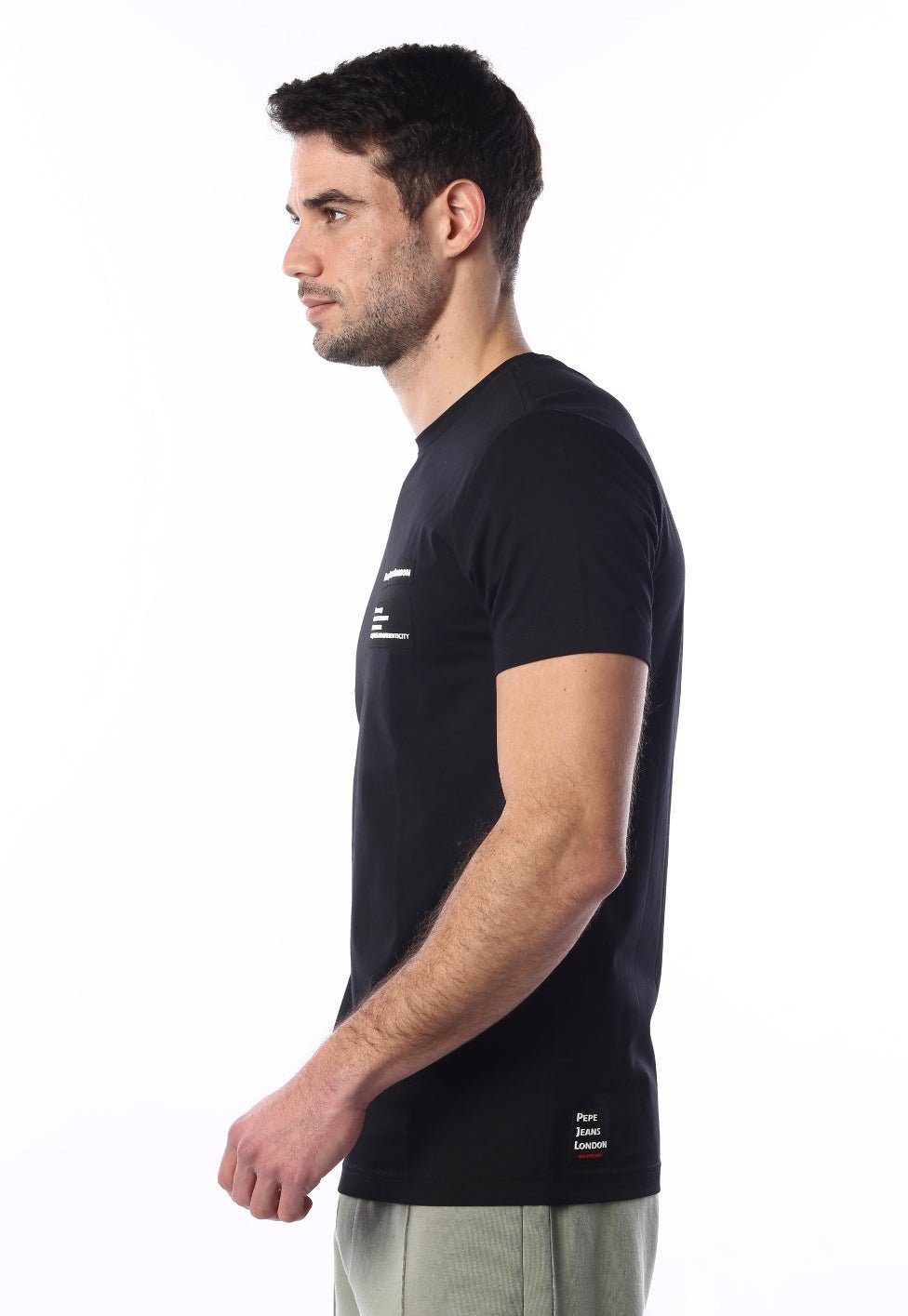 טי שירט קצרה עם לוגו בצד שמאל | גברים - Pepe Jeans
