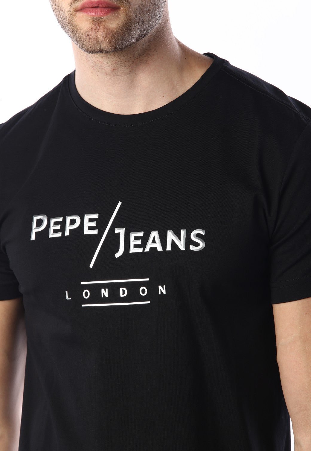 טי שירט קצרה עם לוגו בחזה | גברים - Pepe Jeans