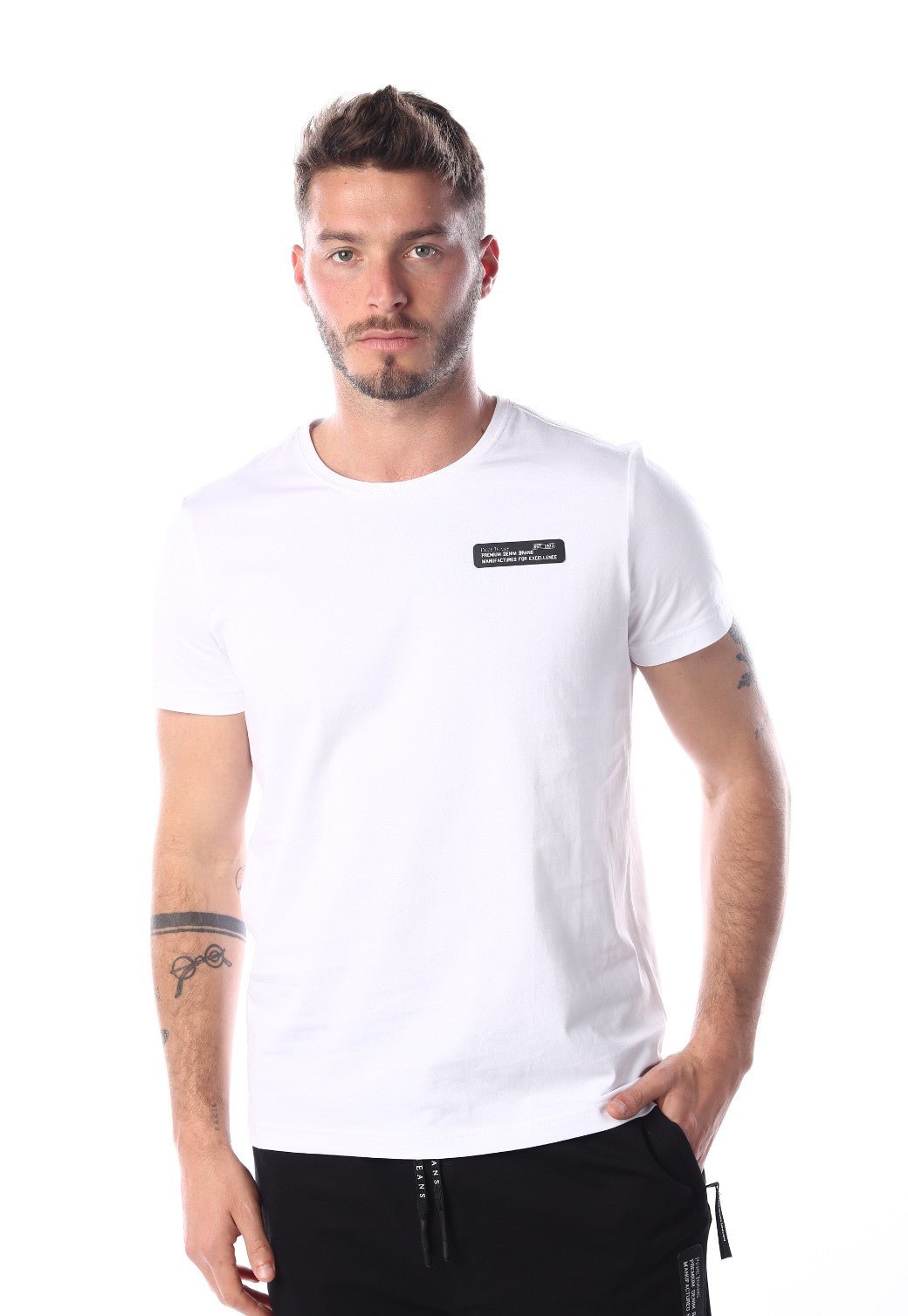 טי שירט קצרה עם לוגו בצד שמאל | גברים - Pepe Jeans