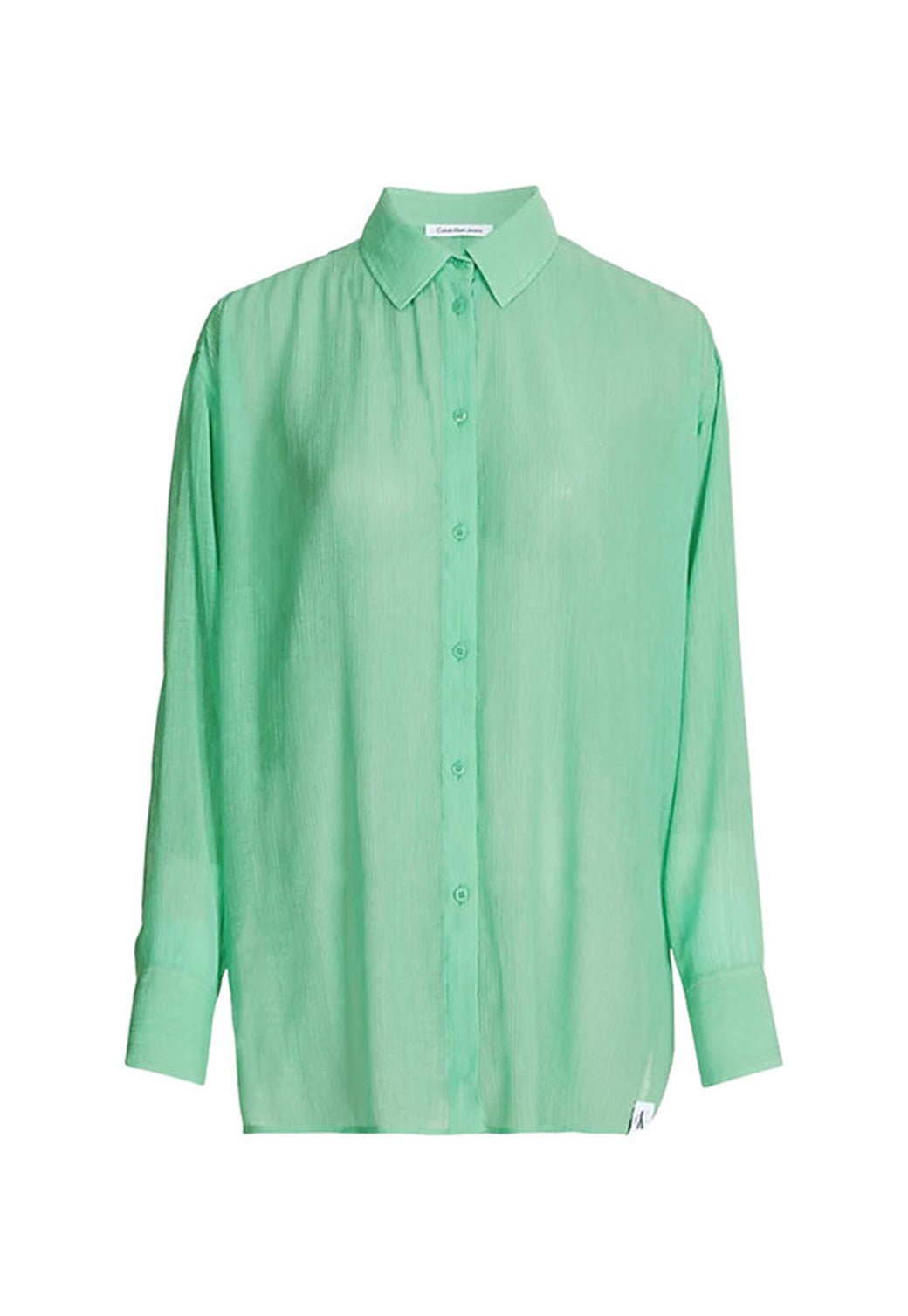 CRINKLE TIE DETAIL SHIRT Neptunes Wave 893626943 - Calvin Klein