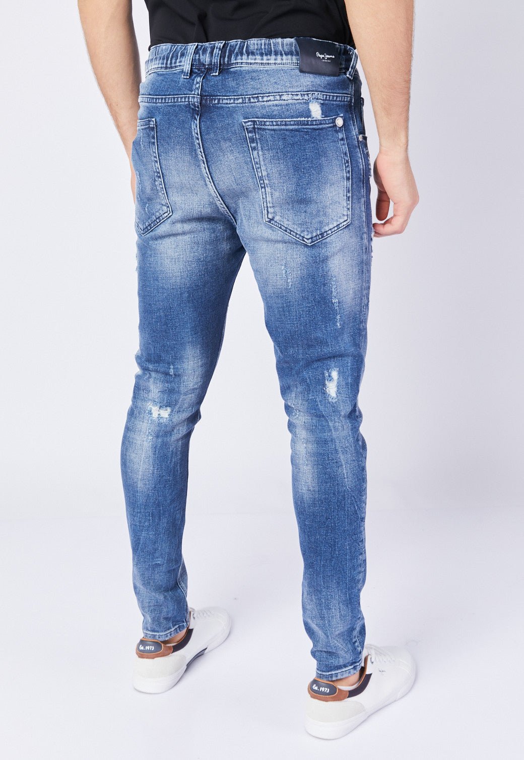ג'ינס Jagger Slim Fit עם שפשופים - Pepe Jeans