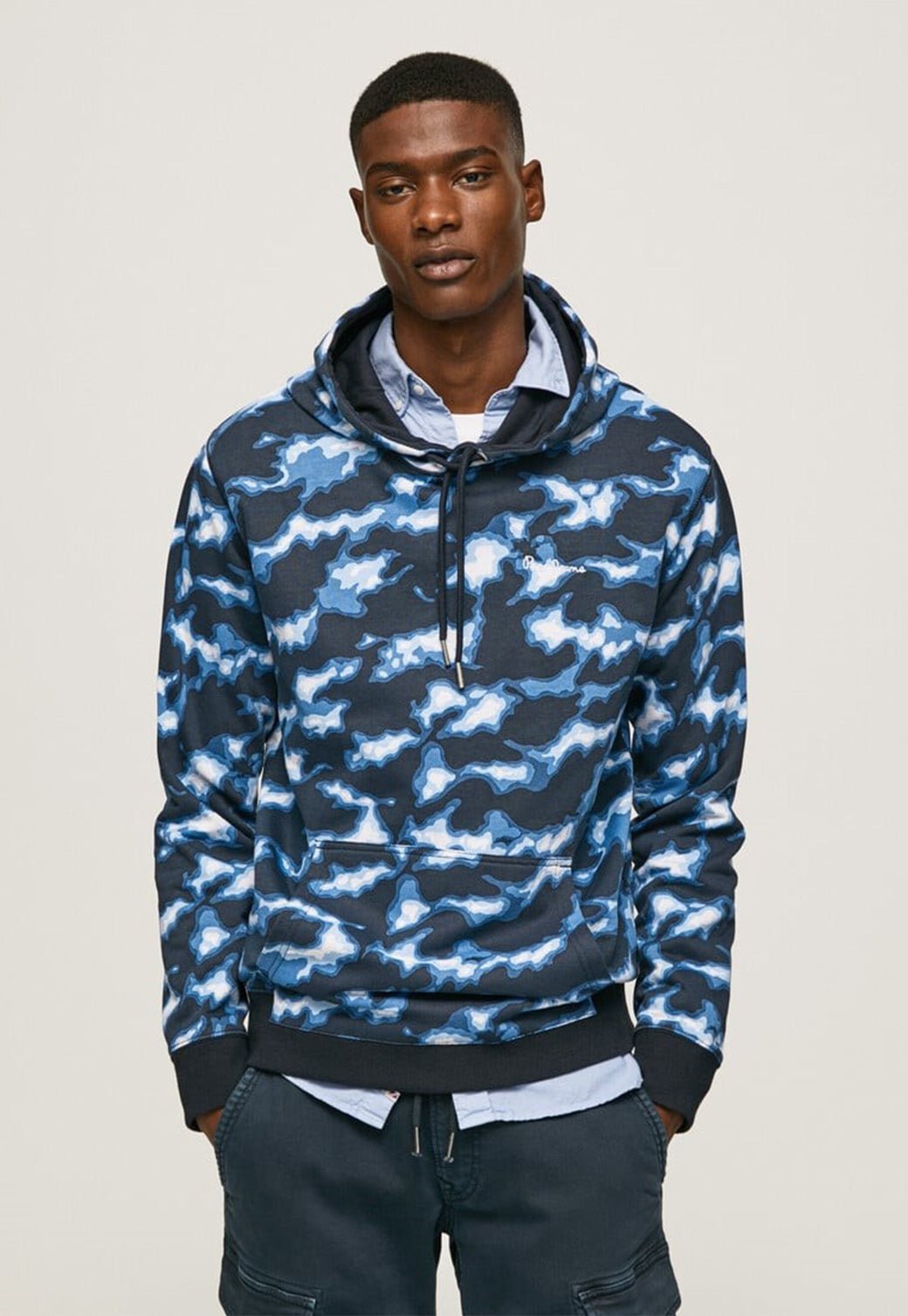 ג'קט בהדפס צבאי כחול - Pepe Jeans