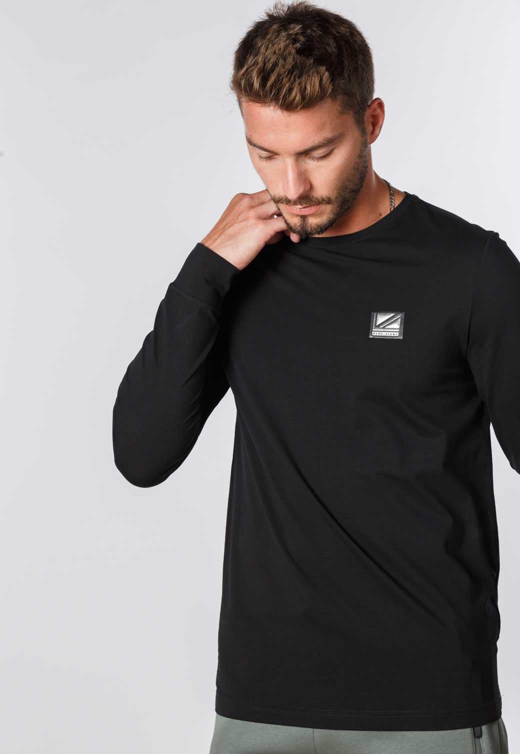 טי שירט ארוכה עם לוגו לגברים - Pepe Jeans