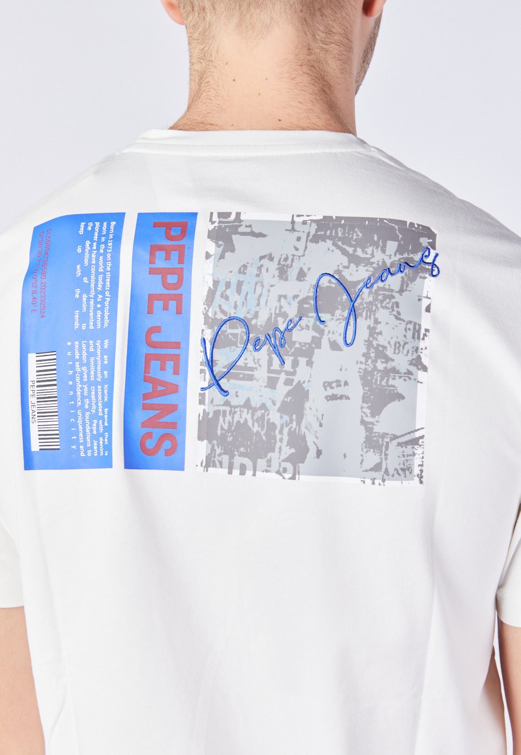 טי שירט קצרה עם הדפס בגב - Pepe Jeans