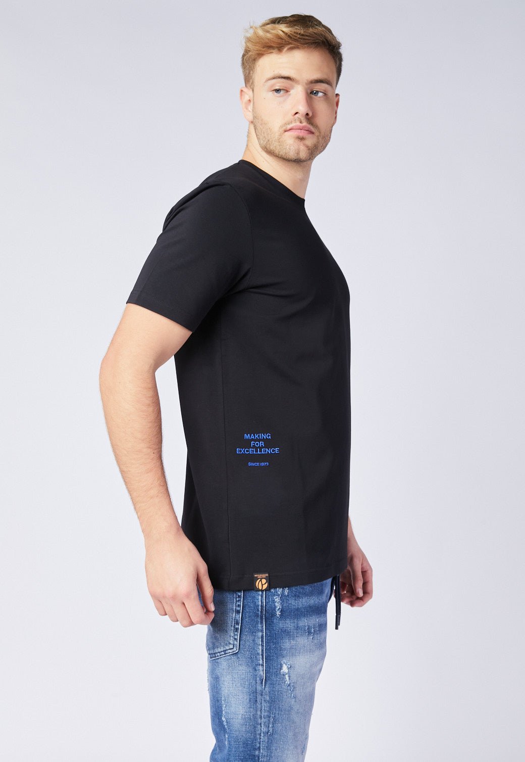 טי שירט קצרה עם הדפס כיתוב - Pepe Jeans