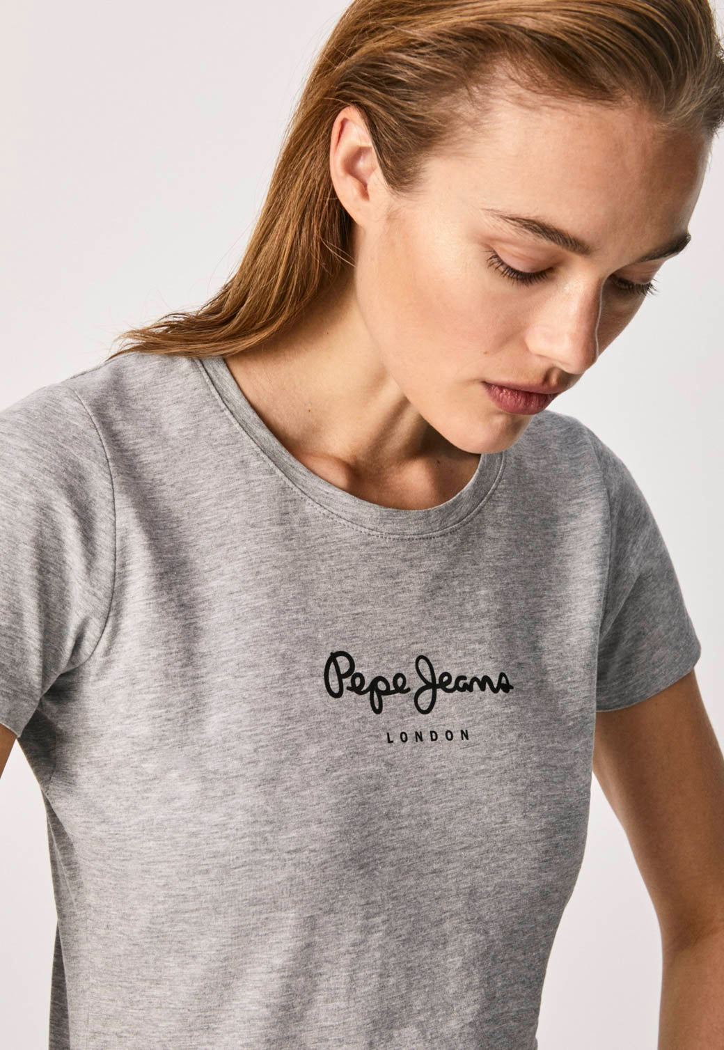טי שירט קצרה עם הדפס לוגו בחזית - Pepe Jeans