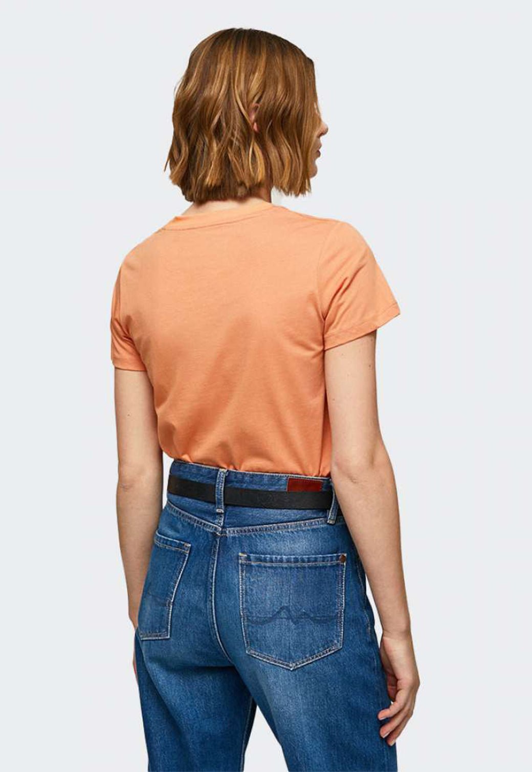 טי שירט קצרה עם הדפס לוגו בחזית - Pepe Jeans