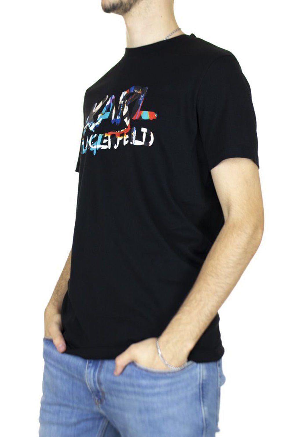 טי שירט קצרה Mix לגברים - Karl Lagerfeld